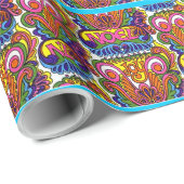 STARKE SECHZIGER-ART-RETRO WEIHNACHTEN, DAS PAPR GESCHENKPAPIER (Rolleneckpunkt)