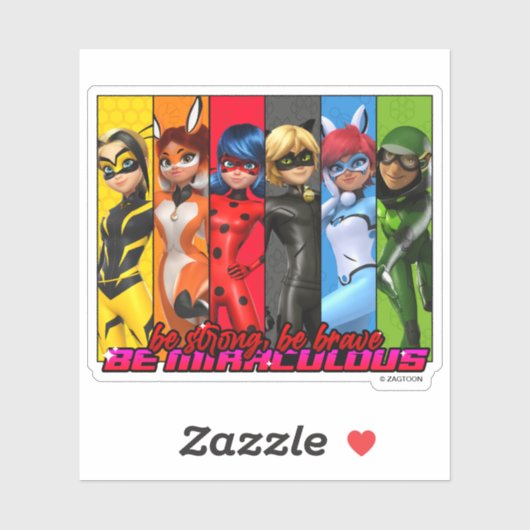 Starke, sei tapfer, sei wunderbar aufkleber (Blatt)