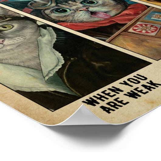 Starke sein mutig sein demütig poster (Ecke)