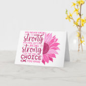 Starke Sensibilisierung für Brustkrebs Karte (Gelbe Blume)