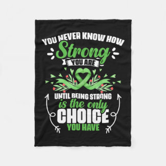 Starke Sie sind - leise Herzkrebserkrankung Canc Fleecedecke