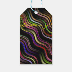 Starke Siebzigerjahre gewellter Hippie Geschenkanhänger