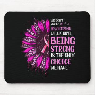 Starke Sonnenblume Rosa Ribbon Brustkrebs A Mousepad