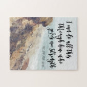 Stärke spirituelle Zitat saisonfarbenes Wasser Puzzle (Horizontal)