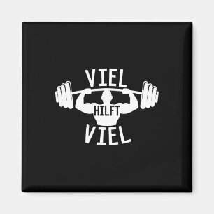 Stärke Sport viel Hilft Viel' Sprichwort Workout F Magnet