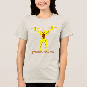 Stärke statt Ego - Bodybuilding und Kraftdreikampf Tri-Blend Shirt