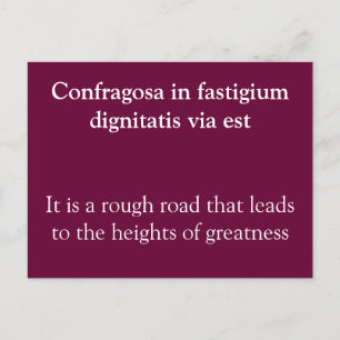 Starke Straße führt zu Größe - Zitat von Seneca Postkarte