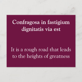 Starke Straße führt zu Größe - Zitat von Seneca Postkarte