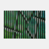 Starke Streifen über grünes abstraktes Design Fußmatte (Vorderseite)