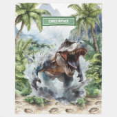 Starke T-Rex Blanket Individuelle Name Personalisi Fleecedecke (Vorderseite)