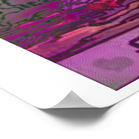 Stärke Tarot Card Psychedelisches Poster (Ecke)