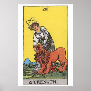 Stärke Tarot Karte Poster