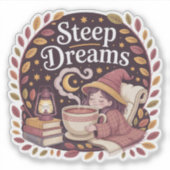 Starke Träume - Gemütlicher Hexentee Aufkleber (Vorderseite)