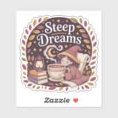 Starke Träume - Gemütlicher Hexentee Aufkleber (Blatt)