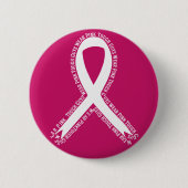 Starke Typ tragen rosa Brustkrebs-Bewusstsein Button (Vorderseite)