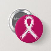 Starke Typ tragen rosa Brustkrebs-Bewusstsein Button (Vorne & Hinten)