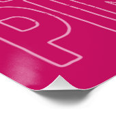 Starke Typ tragen rosa Brustkrebs-Bewusstsein Poster (Ecke)