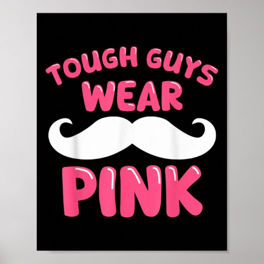 Starke Typ tragen rosa Männer Ehemännchen Poster (Vorne)