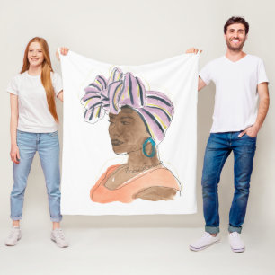 Starke u. schöne Frau Fleecedecke