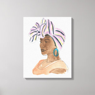 Starke u. schöne Frau Leinwanddruck