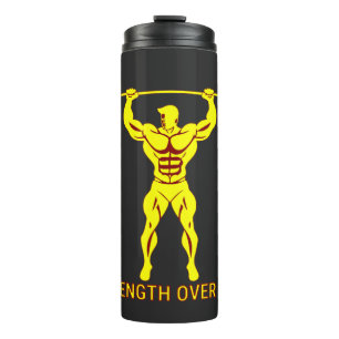 Stärke Über Ego - Bodybuilding und Kraftdreikampf Thermosbecher