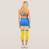 Starke ukrainische Capri-Leggings - ukrainische Fl Capri Leggings (Rückseite)