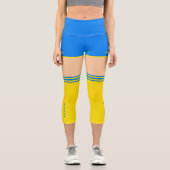 Starke ukrainische Capri-Leggings - ukrainische Fl Capri Leggings (Vorderseite)