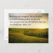 Stärke und Courage Bibel Verse Postkarte (Vorne/Hinten)