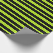 Starke und dünne Limone grüne und schwarze Geschenkpapier (Ecke)