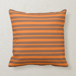 Starke und dünne Orangen-und Brown-Streifen Kissen