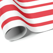 Starke und dünne rote und weiße Streifen Geschenkpapier (Rolleneckpunkt)