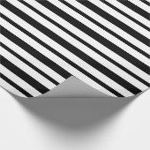 Starke und dünne Schwarzweiss-Streifen Geschenkpapier (Ecke)