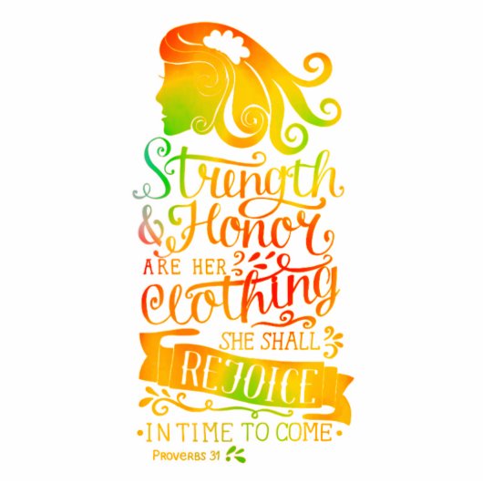 Stärke und Ehre des personalisierten Drehbuchmagne Fotoskulptur Magnet (Vorne)