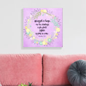 Stärke und Ehre sind ihre Bekleidungssprichwörter Leinwanddruck (Insitu (Wohnzimmer))