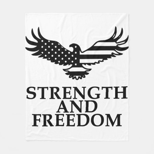 Stärke und Freiheit Fleecedecke (Vorderseite)