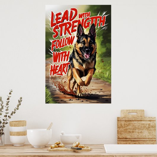 Stärke und Herz Poster (Küche)