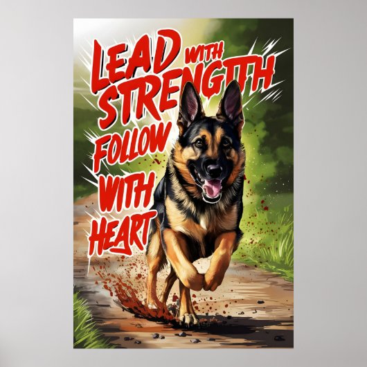 Stärke und Herz Poster (Vorne)