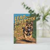 Stärke und Herz Postkarte (Stehend Vorderseite)