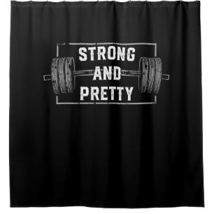 Starke und Hübsche Funny Gym Zitate oben Duschvorhang