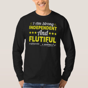 Starke und leise Flute Player Flutist Music Gr T-Shirt