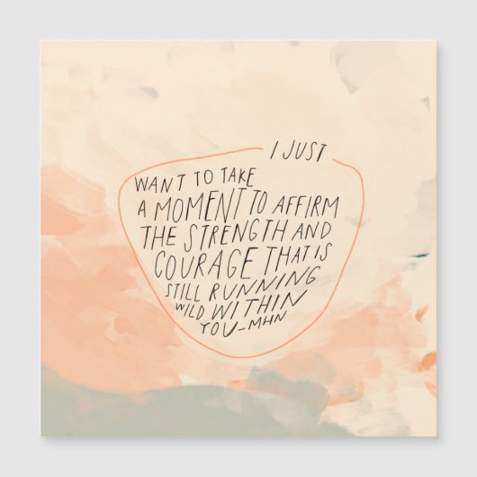 Stärke und Mut - Angebot für Freunde Magnetkarte (Vorderseite)