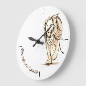 Stärke und Mut Große Wanduhr (Winkel)