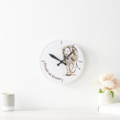 Stärke und Mut Runde Wanduhr (Zuhause)