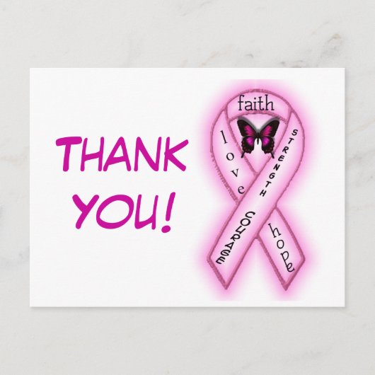 Stärke und Mut Vielen Dank Postkarte (Vorderseite)