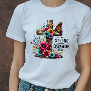 Starke und mutige Christliche T-Shirt