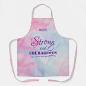 STARKE UND MUTIGE FRAU | Monogramm Schürze (Vorderseite)