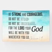 Starke und mutige Joshua 1:9 Bibelverse Banner (Horizontal)