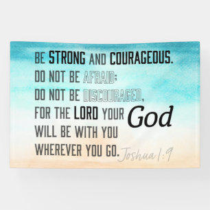 Starke und mutige Joshua 1:9 Bibelverse Banner