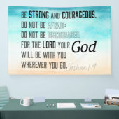 Starke und mutige Joshua 1:9 Bibelverse Banner (Messe)