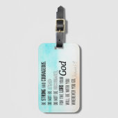 Starke und mutige Joshua 1:9 Bibelverse Gepäckanhänger (Vorderseite Vertikal)